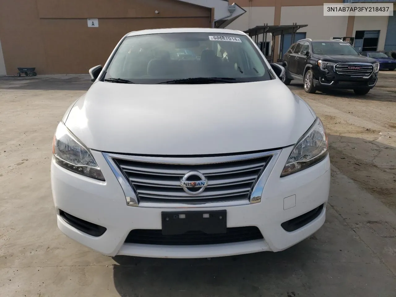 2015 Nissan Sentra S VIN: 3N1AB7AP3FY218437 Lot: 68687014