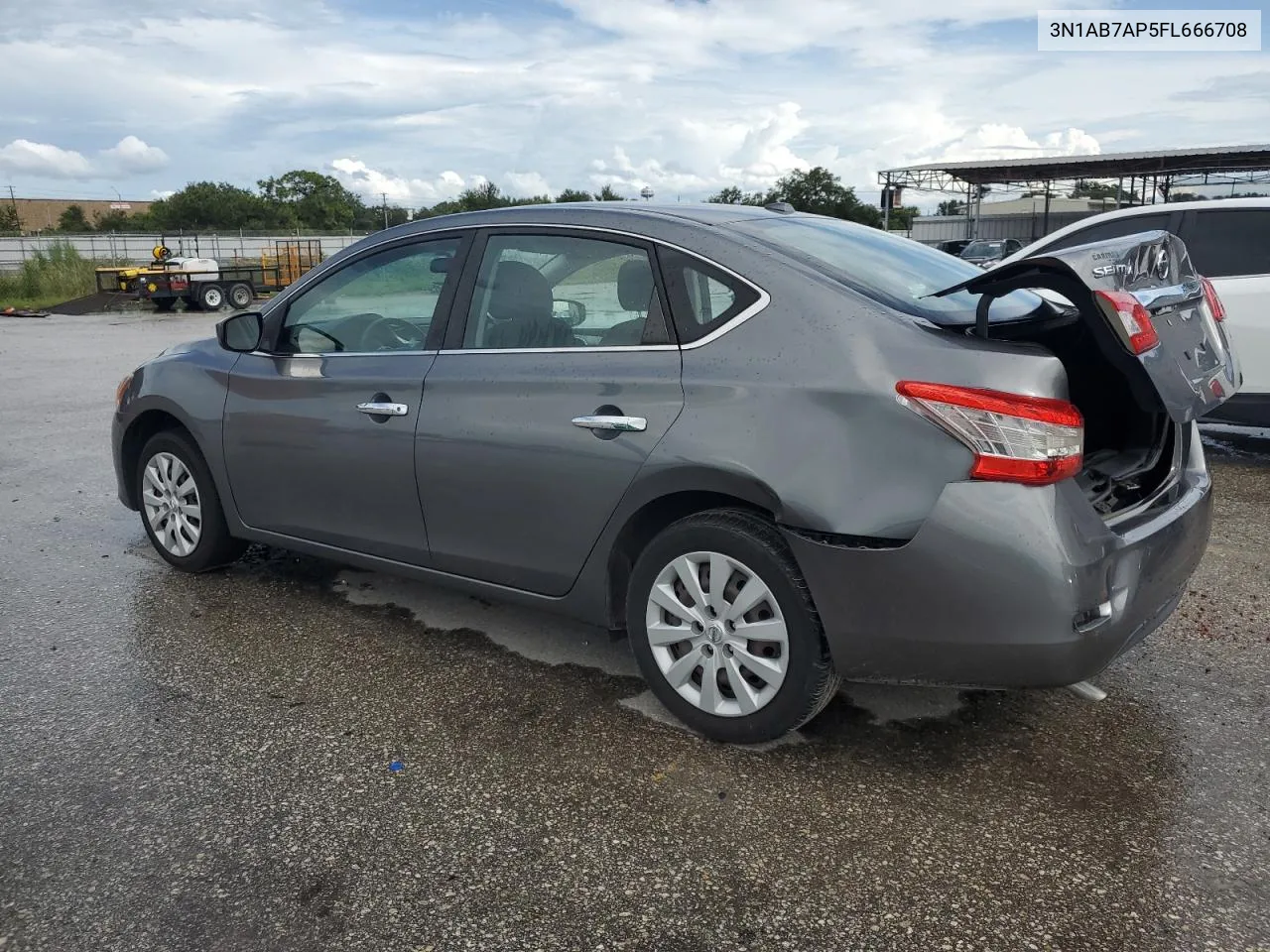 2015 Nissan Sentra S VIN: 3N1AB7AP5FL666708 Lot: 68710324