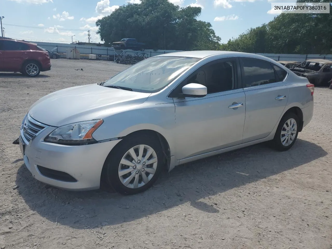 2015 Nissan Sentra S VIN: 3N1AB7AP0FY380316 Lot: 69039544