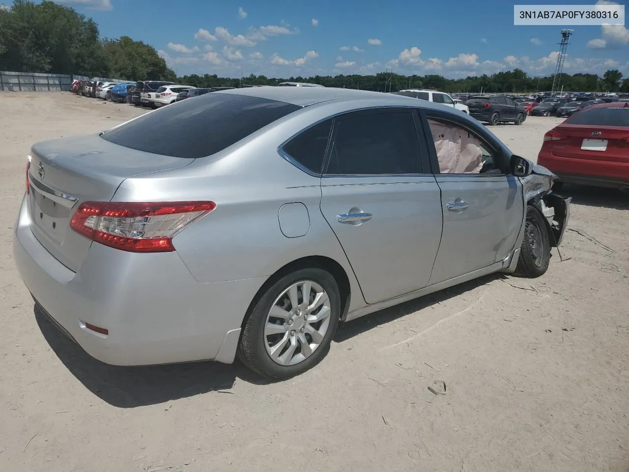 2015 Nissan Sentra S VIN: 3N1AB7AP0FY380316 Lot: 69039544