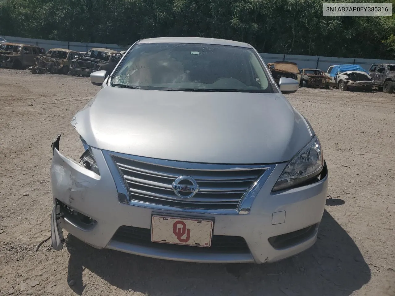 2015 Nissan Sentra S VIN: 3N1AB7AP0FY380316 Lot: 69039544