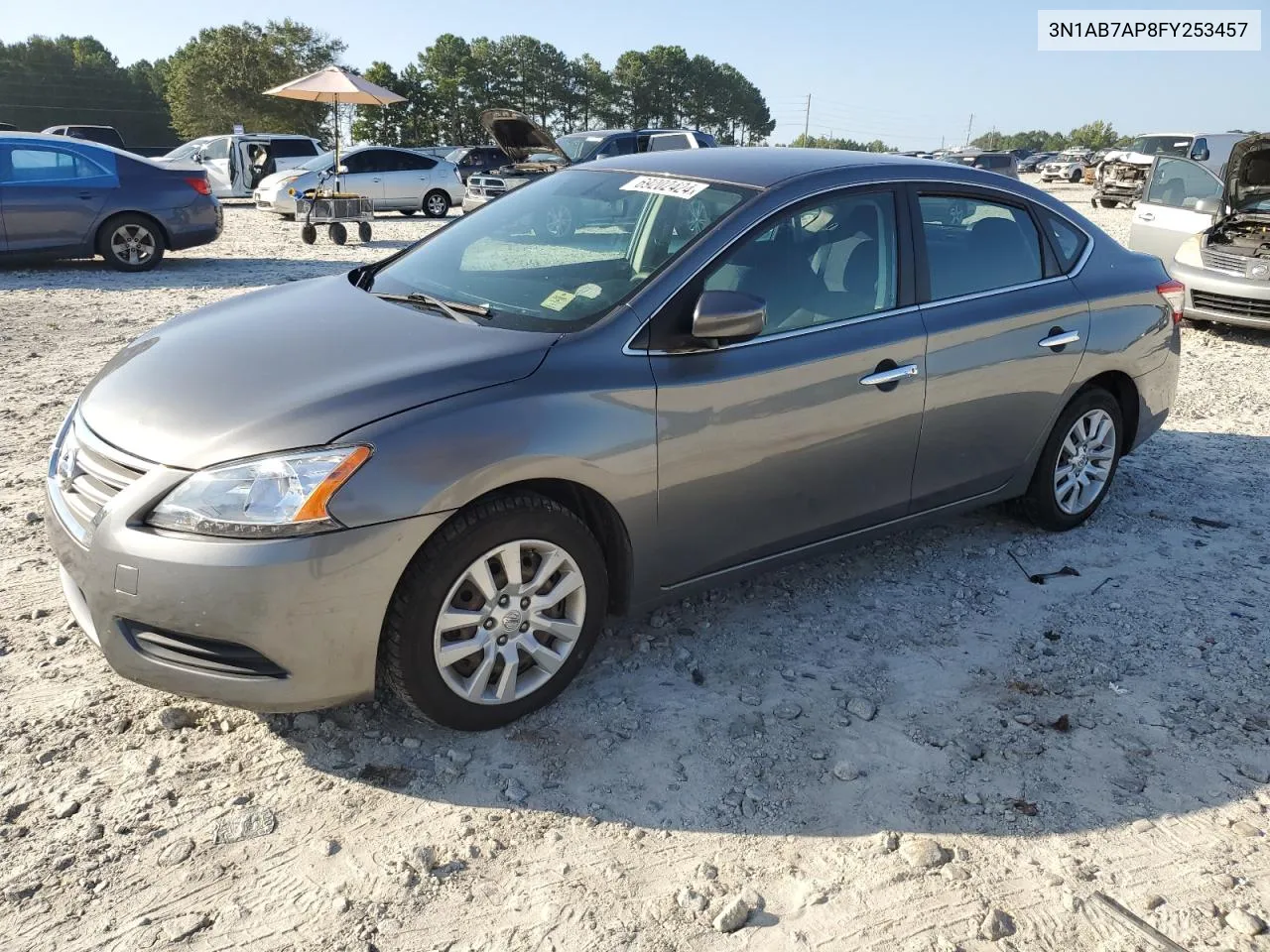 2015 Nissan Sentra S VIN: 3N1AB7AP8FY253457 Lot: 69202424