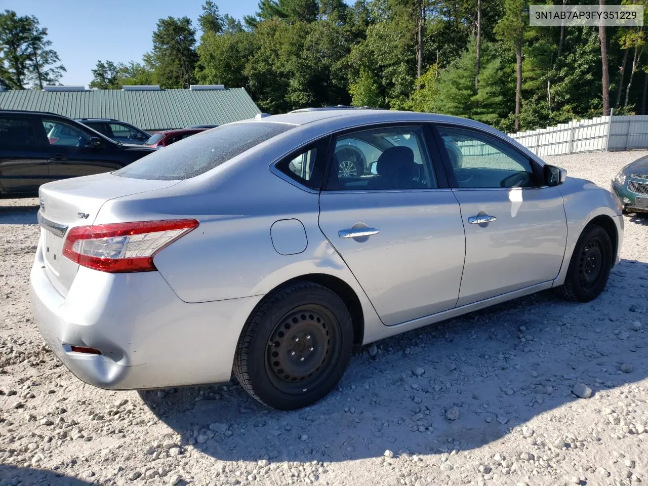 2015 Nissan Sentra S VIN: 3N1AB7AP3FY351229 Lot: 69407214