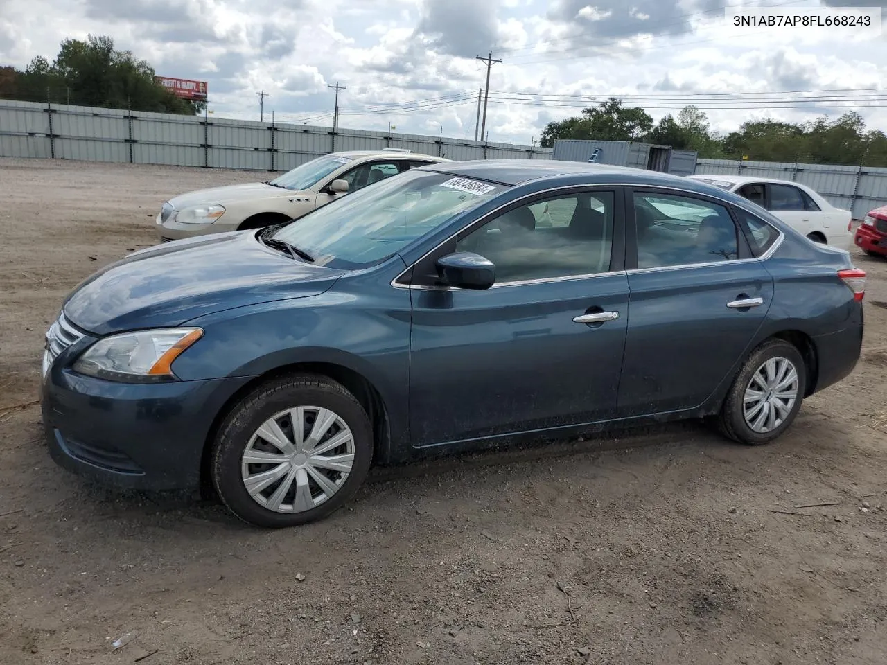 2015 Nissan Sentra S VIN: 3N1AB7AP8FL668243 Lot: 69746884