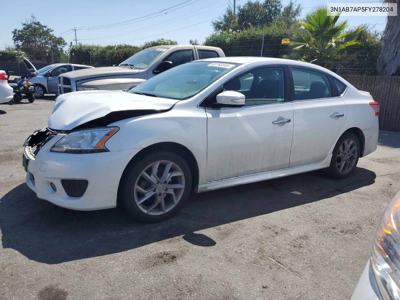 2015 Nissan Sentra S VIN: 3N1AB7AP5FY278204 Lot: 69793344