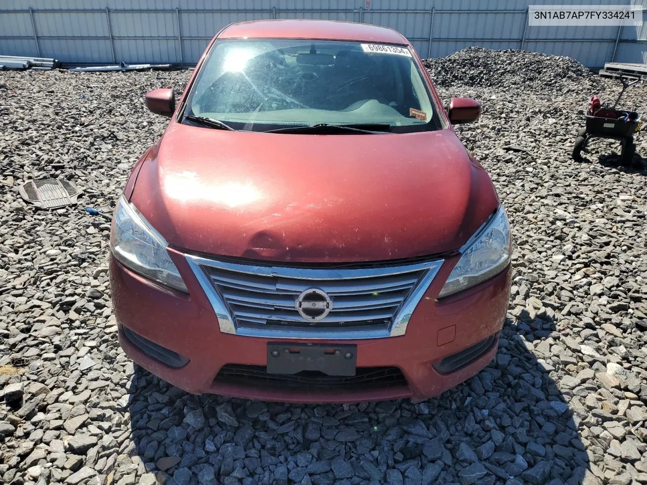 2015 Nissan Sentra S VIN: 3N1AB7AP7FY334241 Lot: 69861354