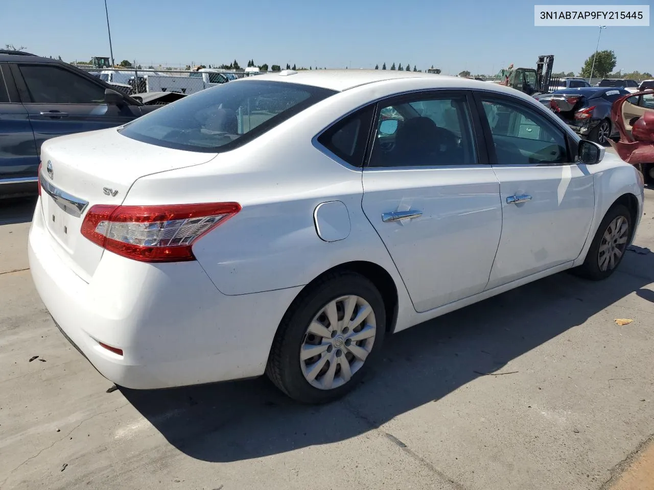 2015 Nissan Sentra S VIN: 3N1AB7AP9FY215445 Lot: 69881524