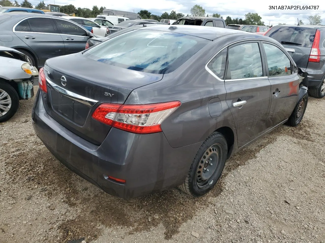 2015 Nissan Sentra S VIN: 3N1AB7AP2FL694787 Lot: 69888614