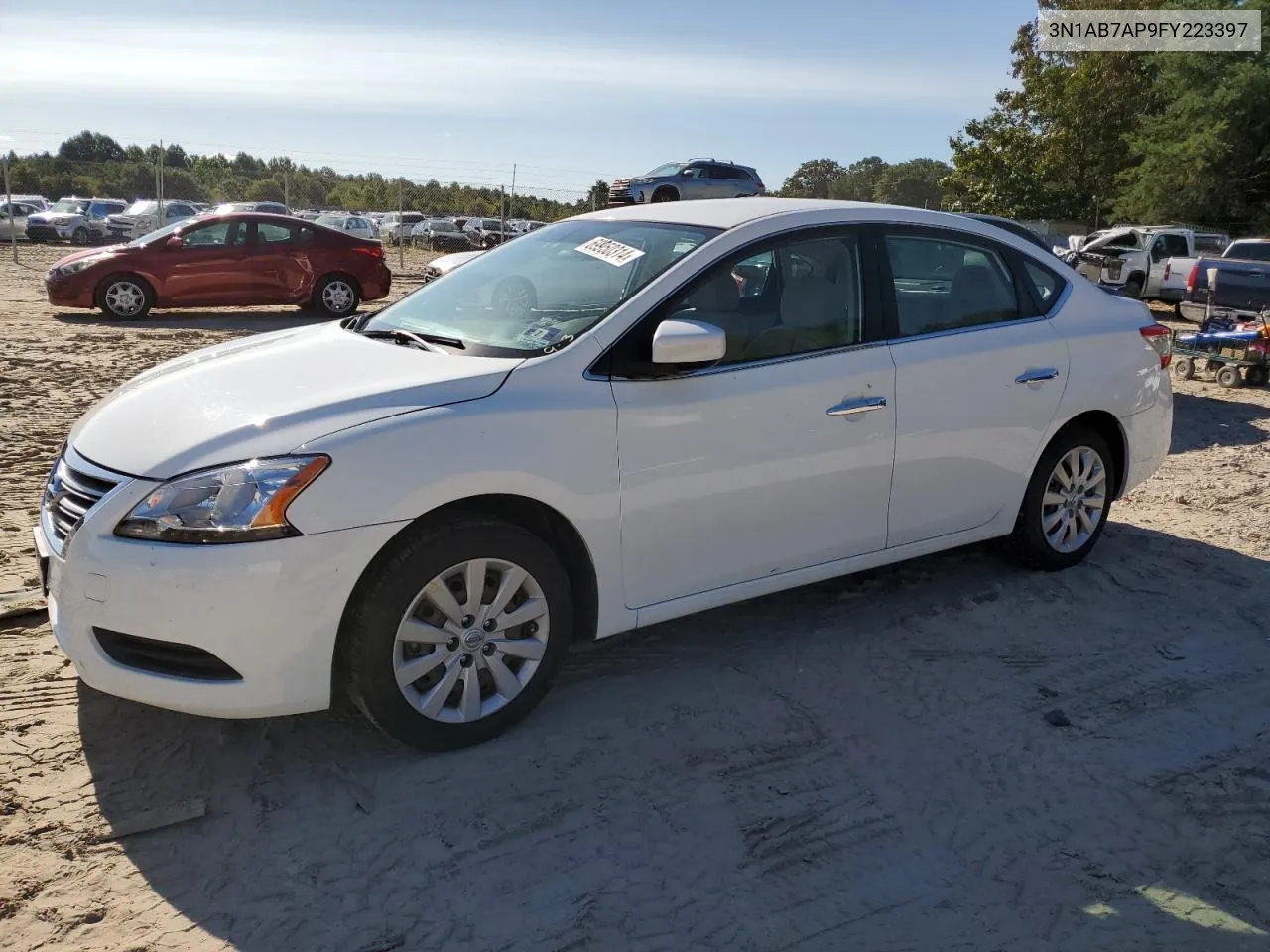 2015 Nissan Sentra S VIN: 3N1AB7AP9FY223397 Lot: 69950314