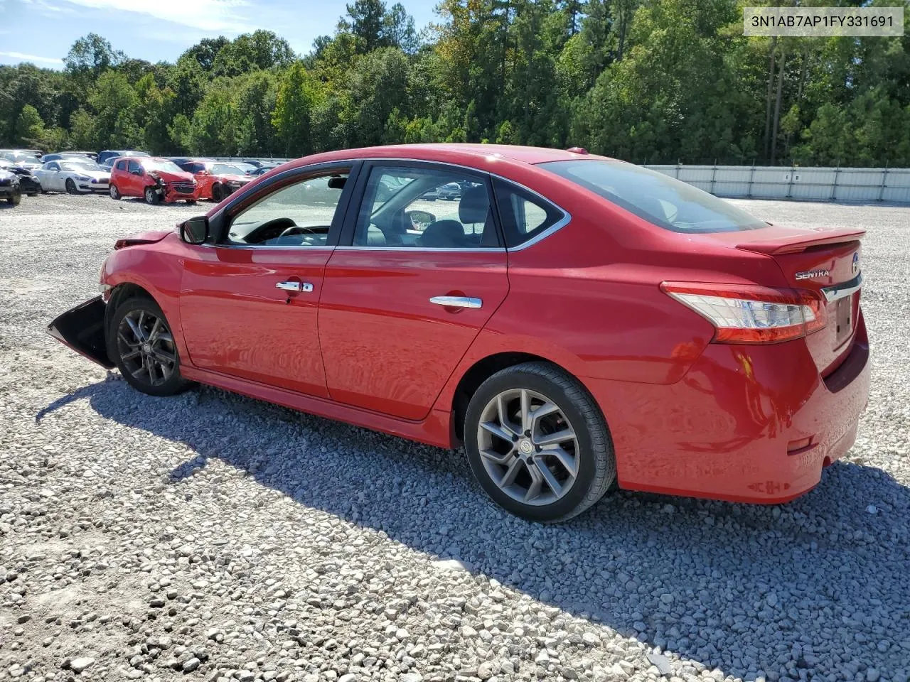 2015 Nissan Sentra S VIN: 3N1AB7AP1FY331691 Lot: 69955524