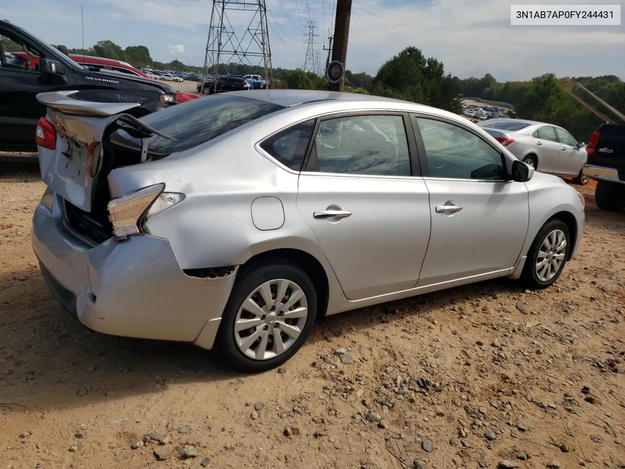 3N1AB7AP0FY244431 2015 Nissan Sentra S