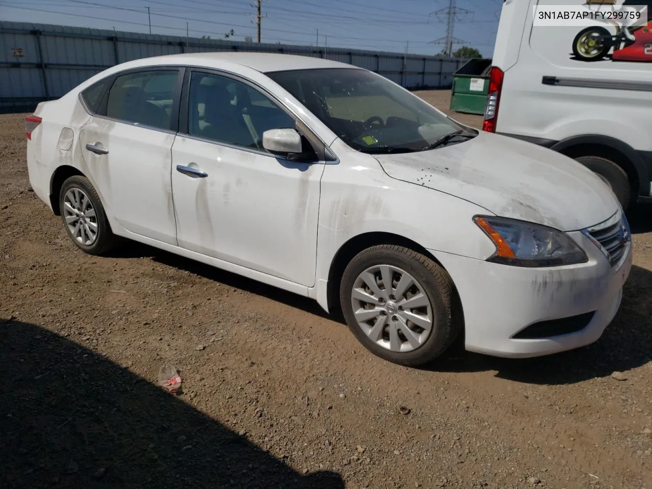 2015 Nissan Sentra S VIN: 3N1AB7AP1FY299759 Lot: 70642944