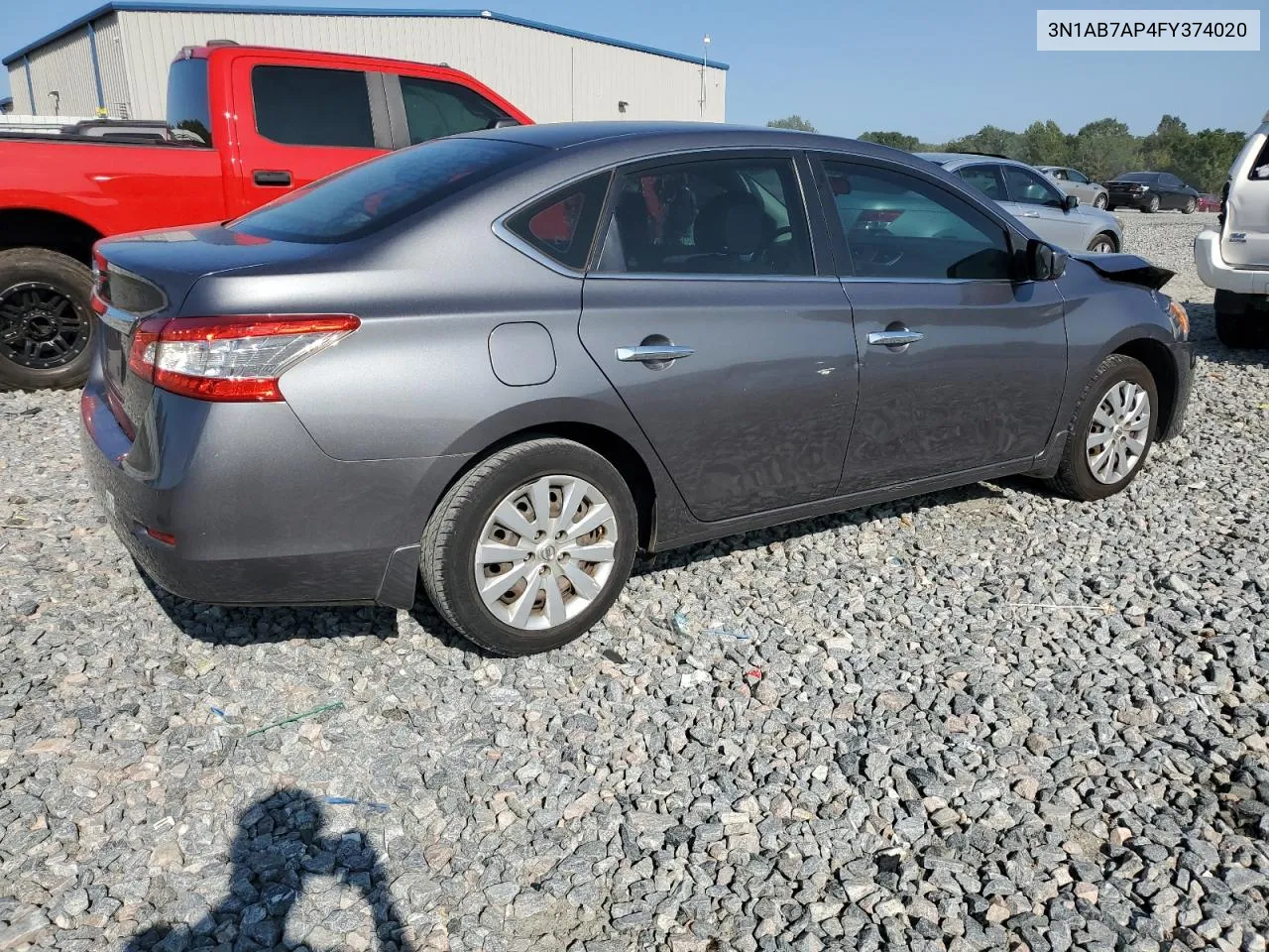 2015 Nissan Sentra S VIN: 3N1AB7AP4FY374020 Lot: 70694544