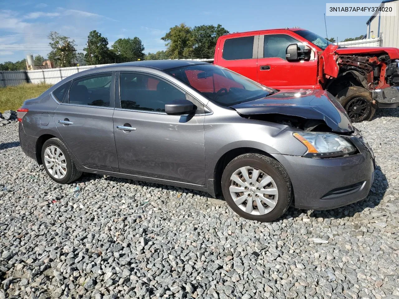 2015 Nissan Sentra S VIN: 3N1AB7AP4FY374020 Lot: 70694544