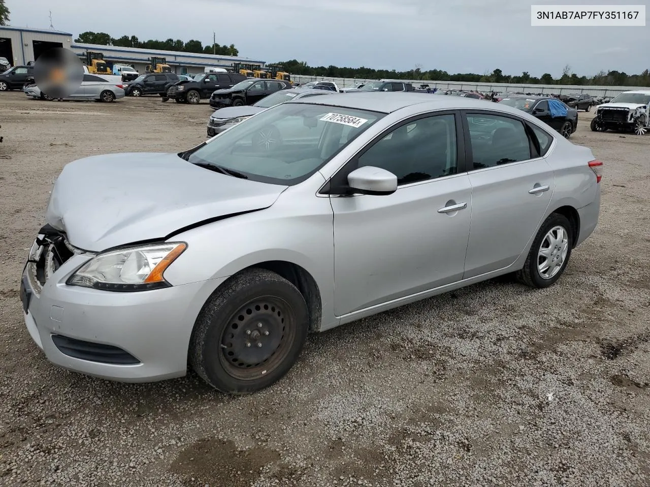 3N1AB7AP7FY351167 2015 Nissan Sentra S