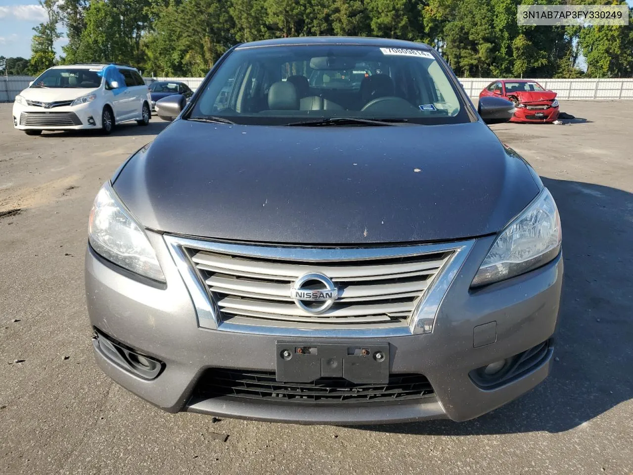 2015 Nissan Sentra S VIN: 3N1AB7AP3FY330249 Lot: 70809814