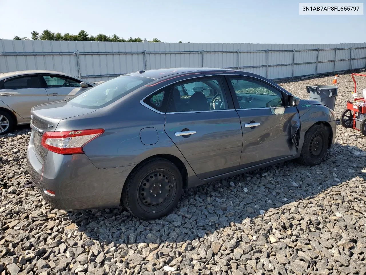 2015 Nissan Sentra S VIN: 3N1AB7AP8FL655797 Lot: 70845014