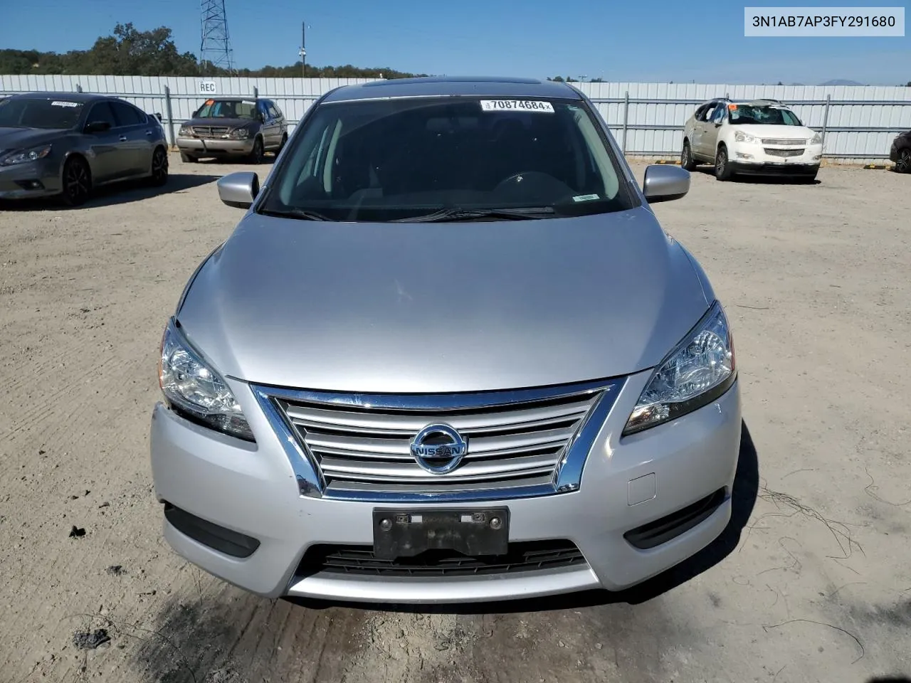 2015 Nissan Sentra S VIN: 3N1AB7AP3FY291680 Lot: 70874684