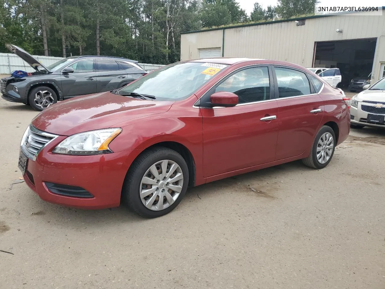 2015 Nissan Sentra S VIN: 3N1AB7AP3FL636994 Lot: 70986994