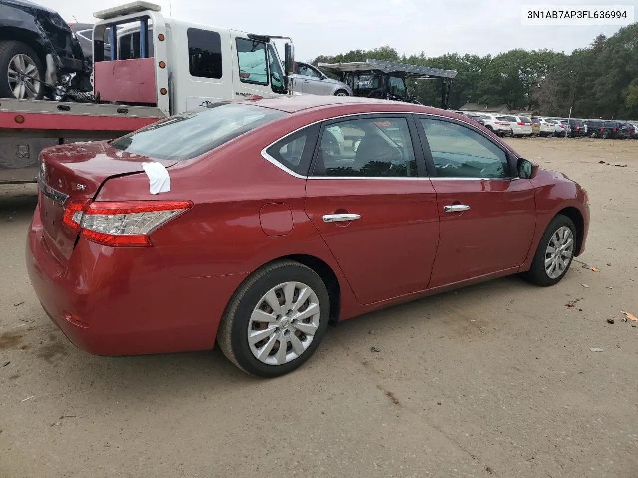 2015 Nissan Sentra S VIN: 3N1AB7AP3FL636994 Lot: 70986994