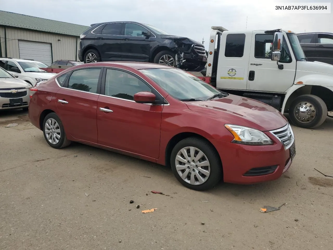 2015 Nissan Sentra S VIN: 3N1AB7AP3FL636994 Lot: 70986994