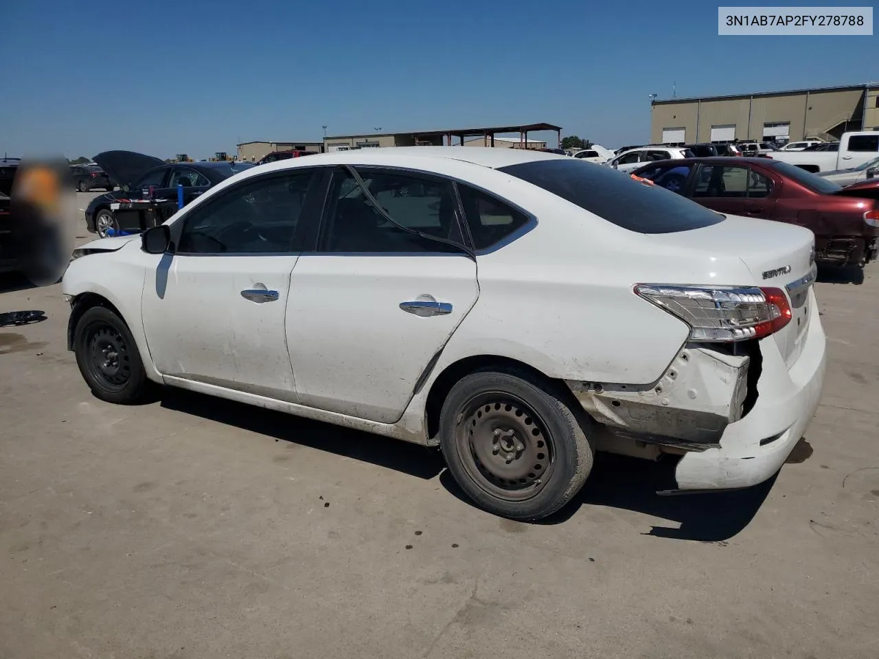 2015 Nissan Sentra S VIN: 3N1AB7AP2FY278788 Lot: 71009334