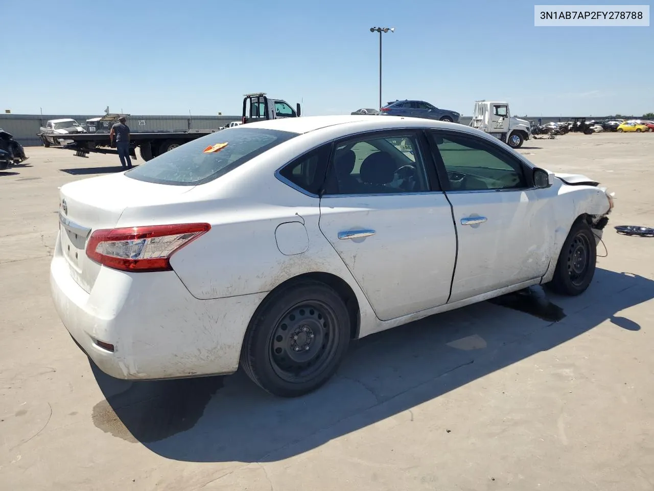 2015 Nissan Sentra S VIN: 3N1AB7AP2FY278788 Lot: 71009334