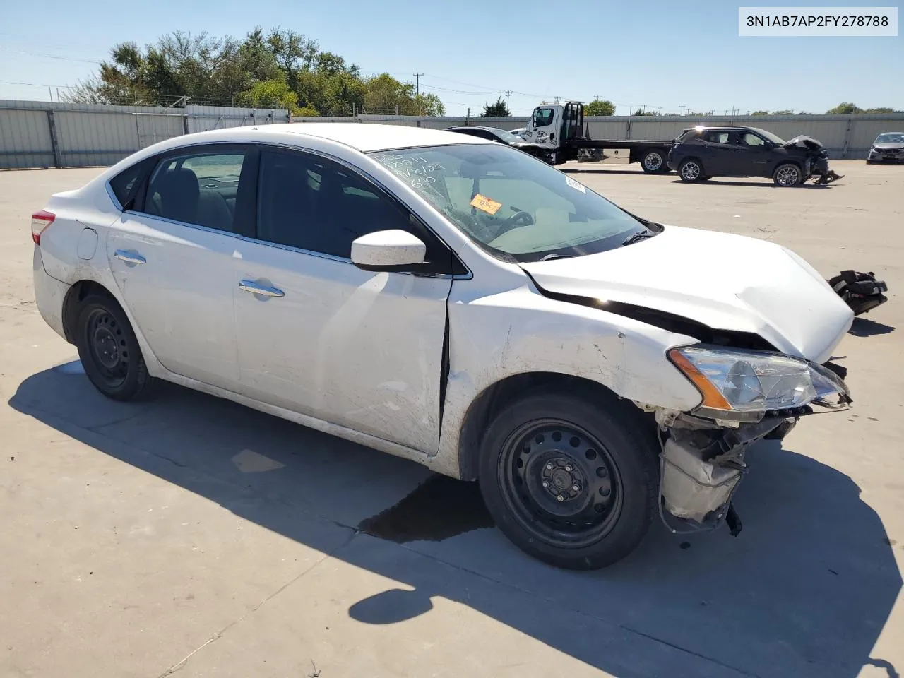 2015 Nissan Sentra S VIN: 3N1AB7AP2FY278788 Lot: 71009334