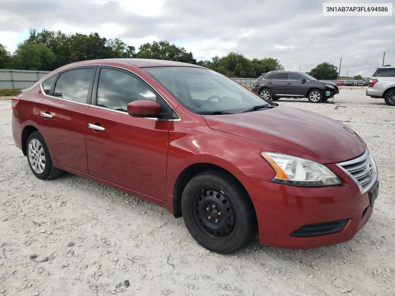 2015 Nissan Sentra S VIN: 3N1AB7AP3FL694586 Lot: 71045774