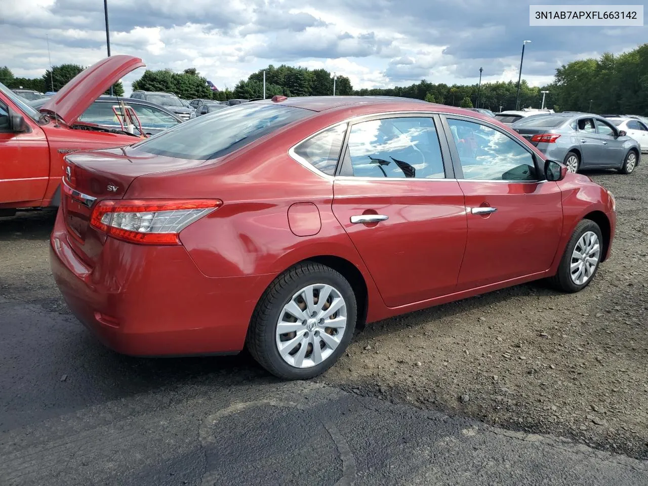 2015 Nissan Sentra S VIN: 3N1AB7APXFL663142 Lot: 71054174