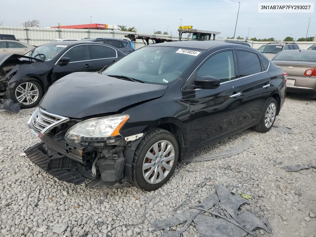 2015 Nissan Sentra S VIN: 3N1AB7AP7FY293027 Lot: 71078034