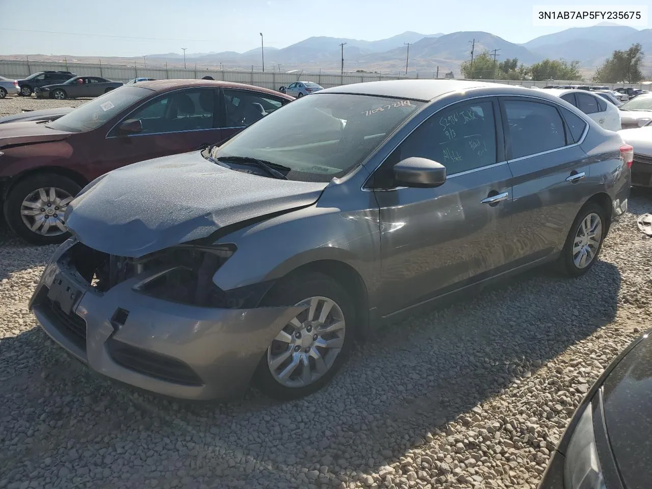 2015 Nissan Sentra S VIN: 3N1AB7AP5FY235675 Lot: 71087244