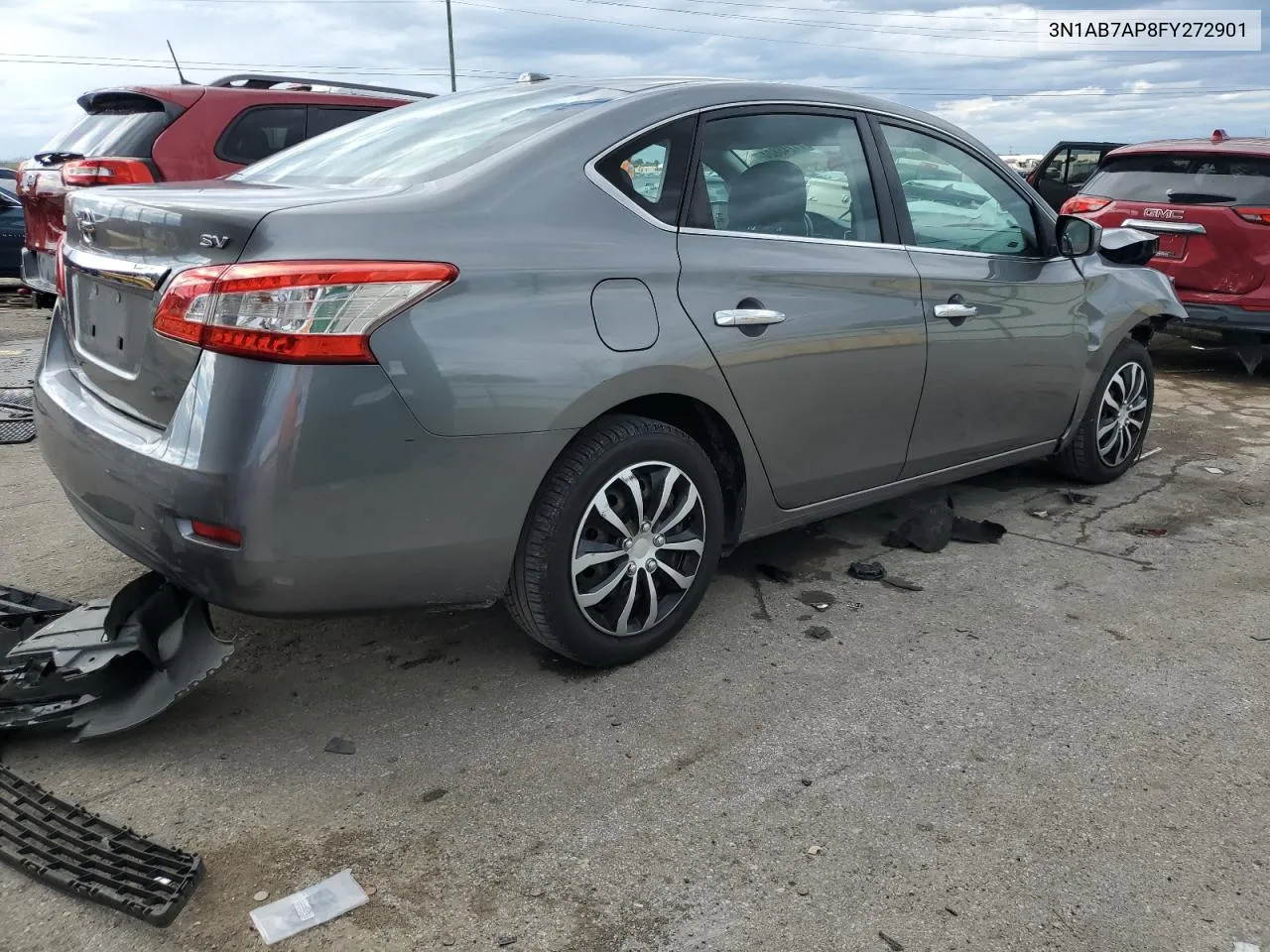 2015 Nissan Sentra S VIN: 3N1AB7AP8FY272901 Lot: 71246624