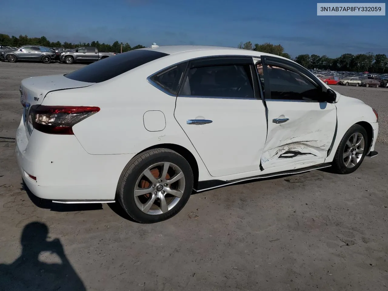 2015 Nissan Sentra S VIN: 3N1AB7AP8FY332059 Lot: 71308934