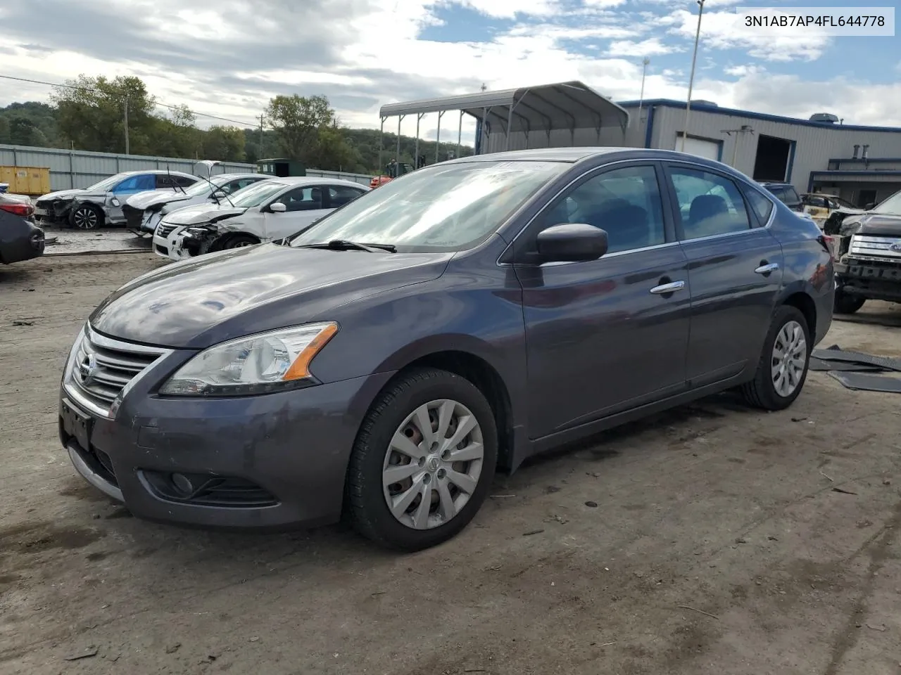 2015 Nissan Sentra S VIN: 3N1AB7AP4FL644778 Lot: 71614504