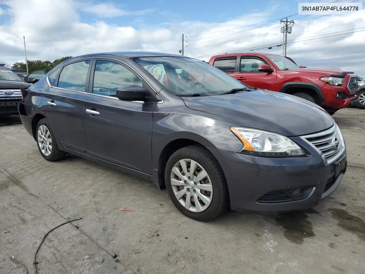 2015 Nissan Sentra S VIN: 3N1AB7AP4FL644778 Lot: 71614504