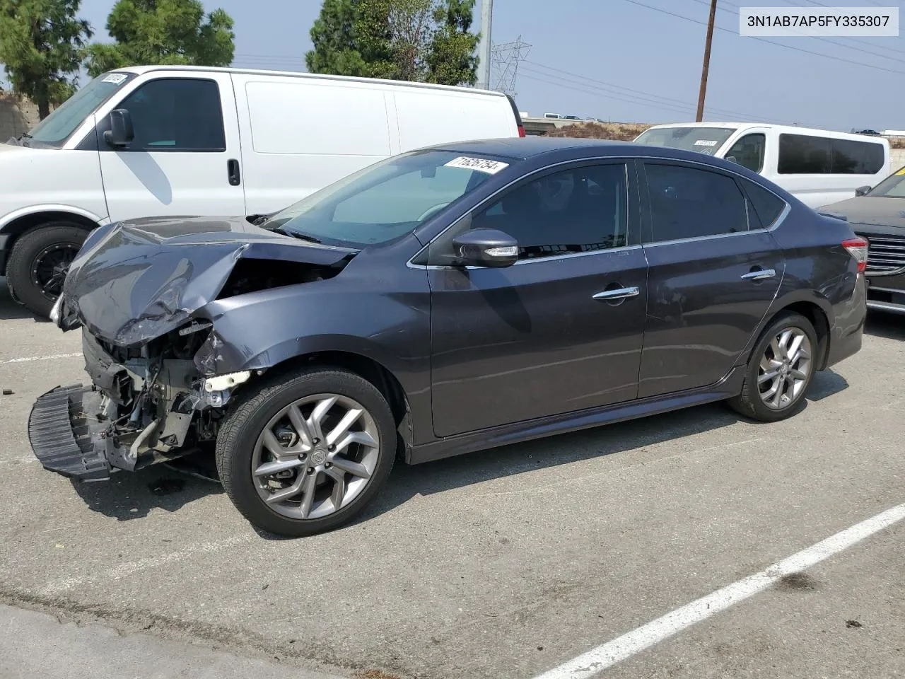 2015 Nissan Sentra S VIN: 3N1AB7AP5FY335307 Lot: 71626754