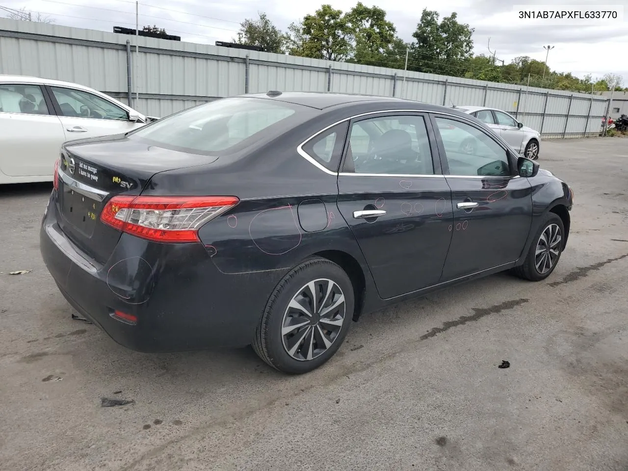 2015 Nissan Sentra S VIN: 3N1AB7APXFL633770 Lot: 71707894