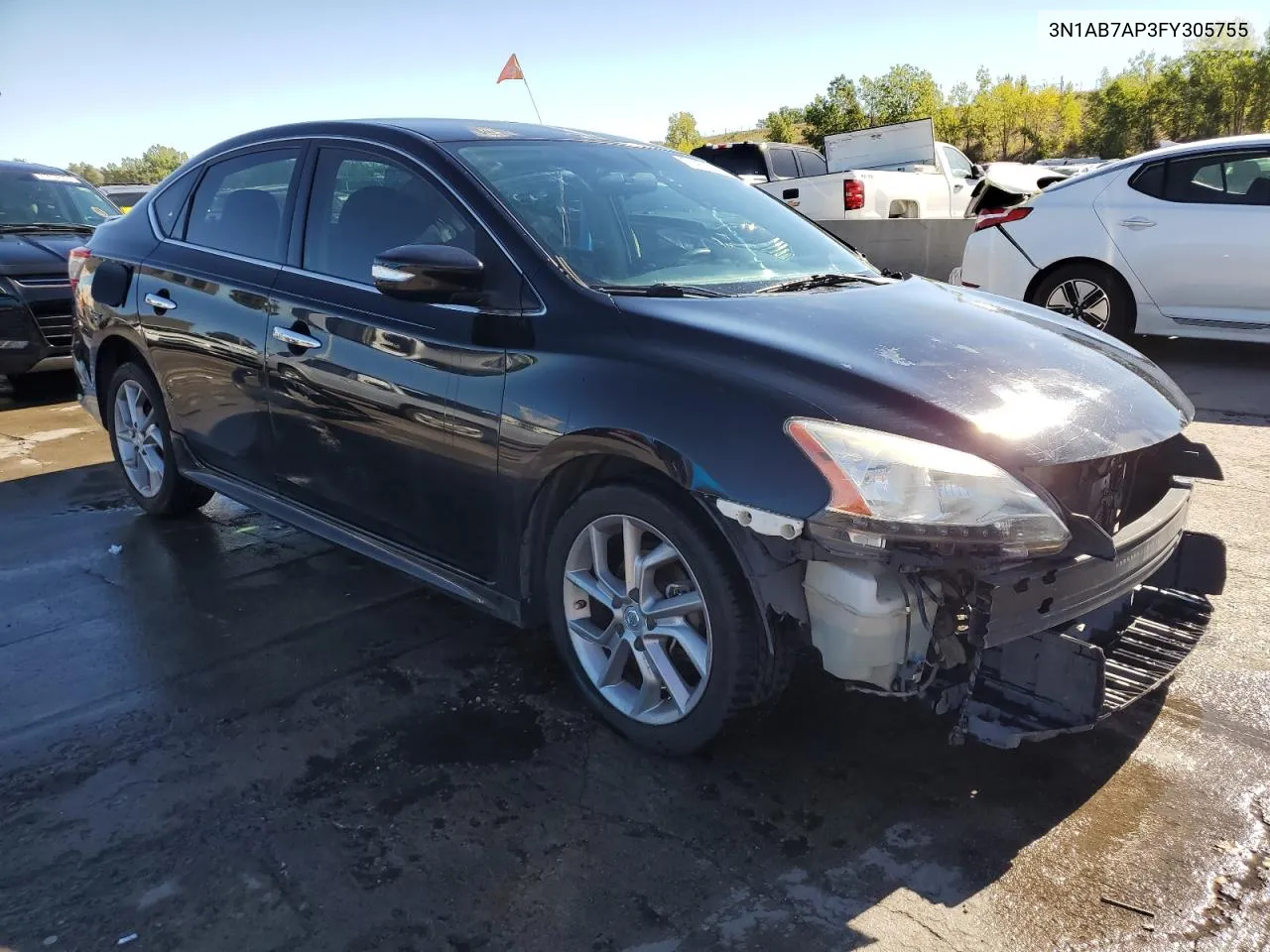 2015 Nissan Sentra S VIN: 3N1AB7AP3FY305755 Lot: 71977584