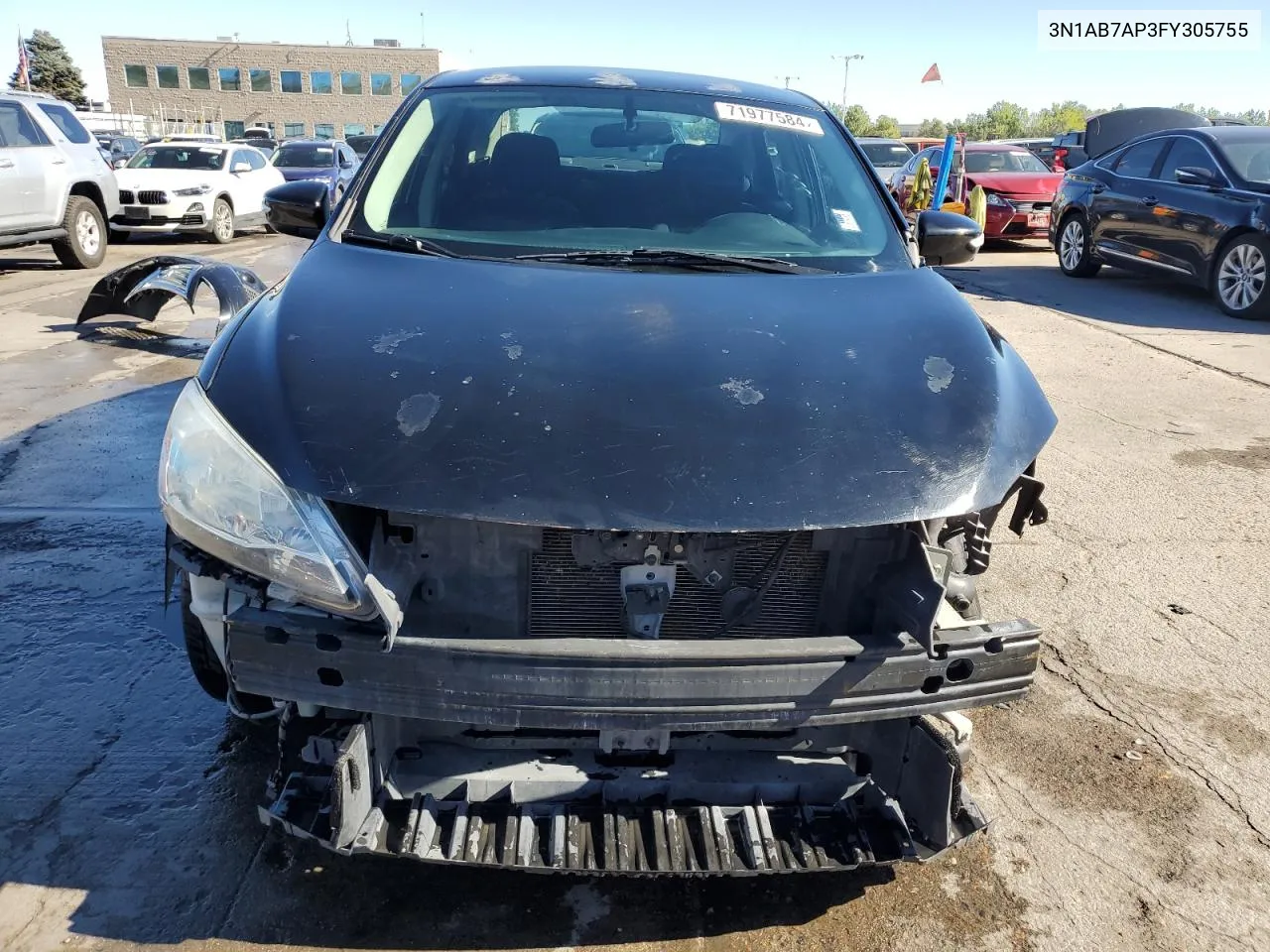 2015 Nissan Sentra S VIN: 3N1AB7AP3FY305755 Lot: 71977584