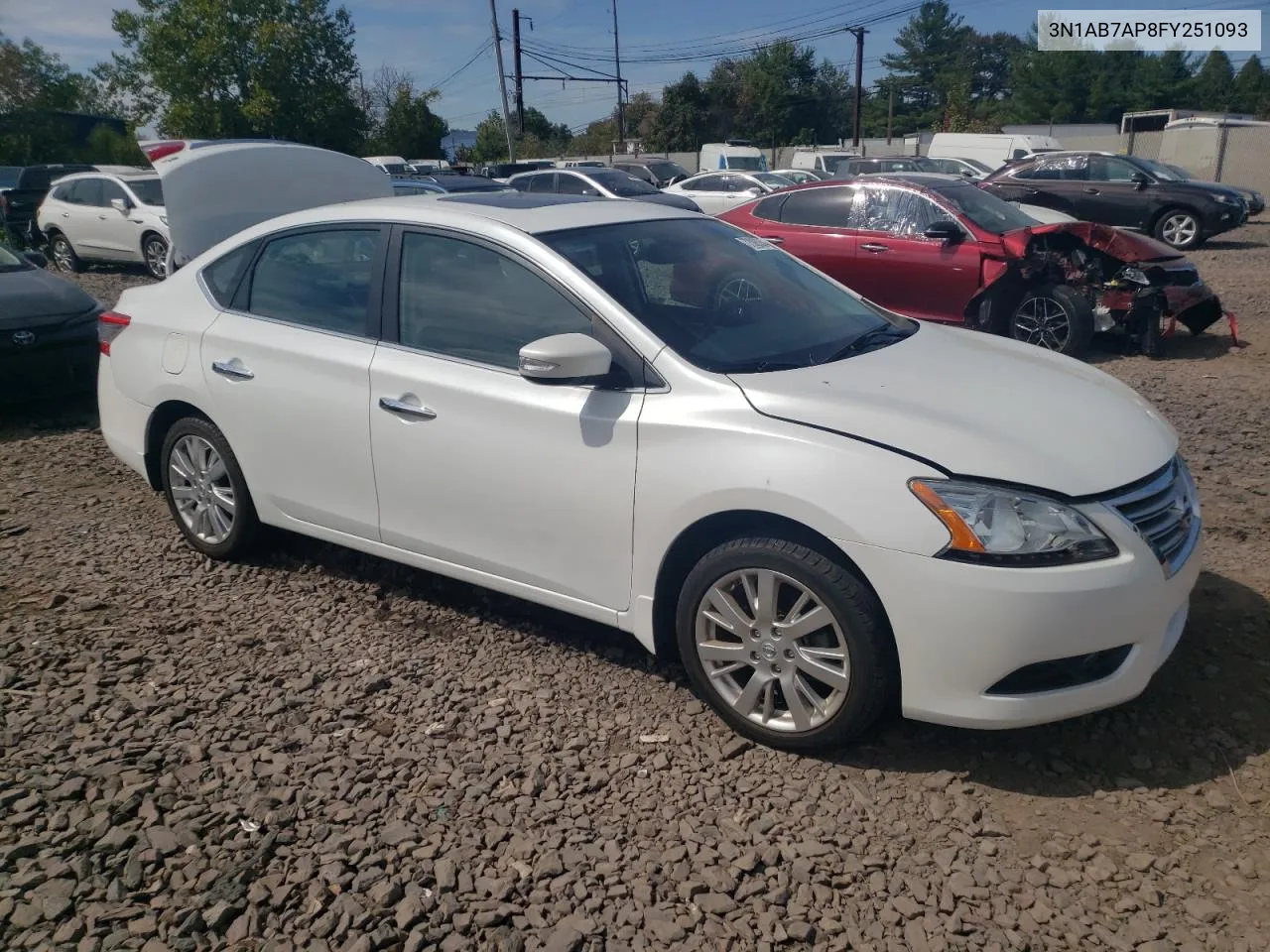 2015 Nissan Sentra S VIN: 3N1AB7AP8FY251093 Lot: 72005334