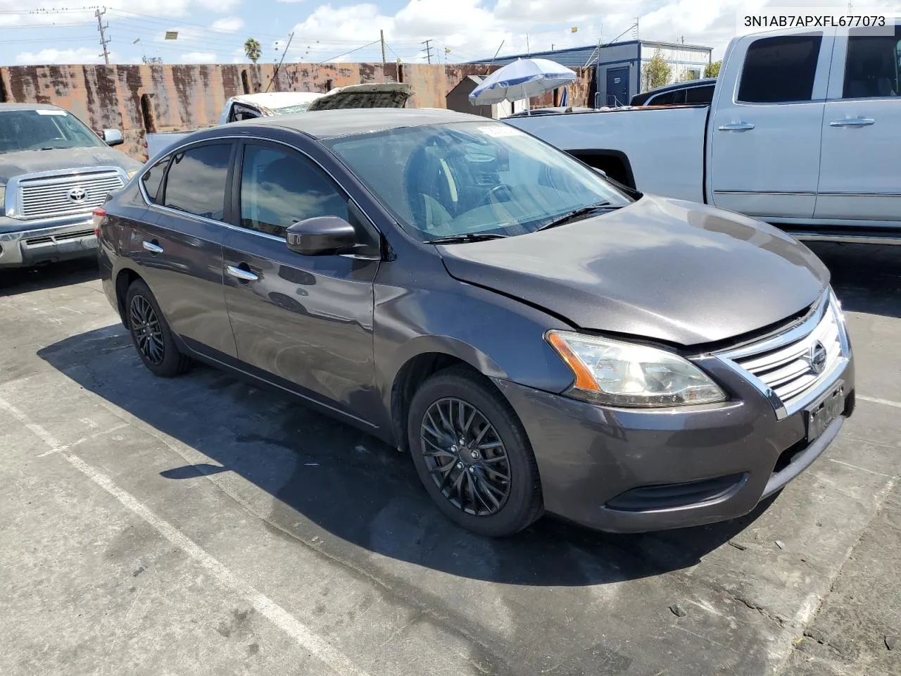 2015 Nissan Sentra S VIN: 3N1AB7APXFL677073 Lot: 72079704