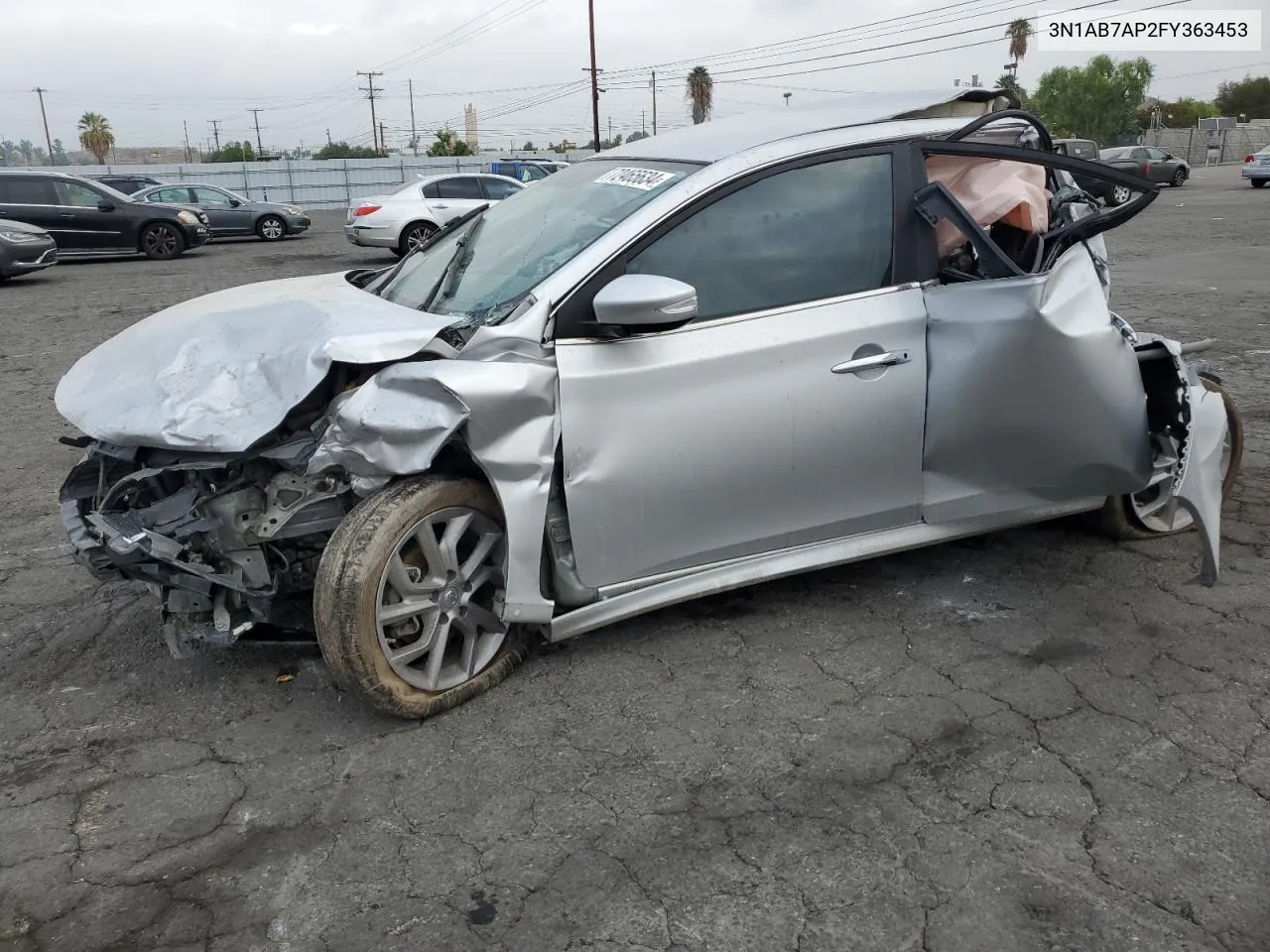 2015 Nissan Sentra S VIN: 3N1AB7AP2FY363453 Lot: 72465634