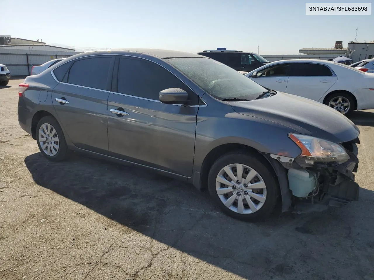 2015 Nissan Sentra S VIN: 3N1AB7AP3FL683698 Lot: 72724734