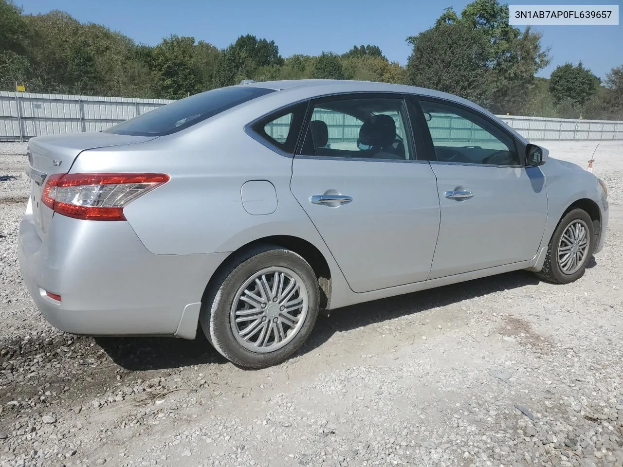 2015 Nissan Sentra S VIN: 3N1AB7AP0FL639657 Lot: 72815154