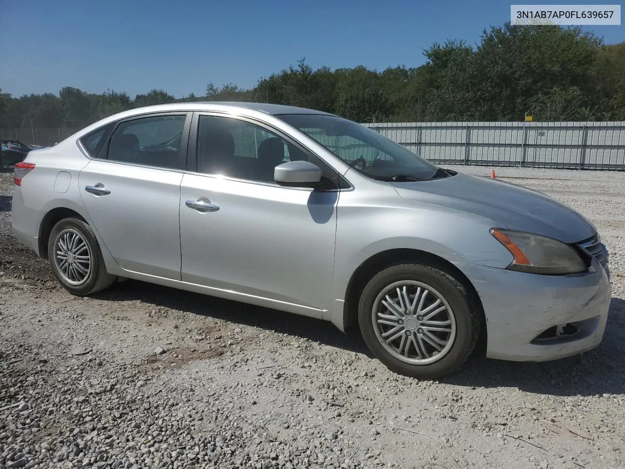 2015 Nissan Sentra S VIN: 3N1AB7AP0FL639657 Lot: 72815154