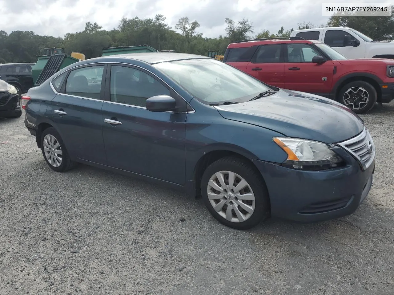 2015 Nissan Sentra S VIN: 3N1AB7AP7FY269245 Lot: 72920444