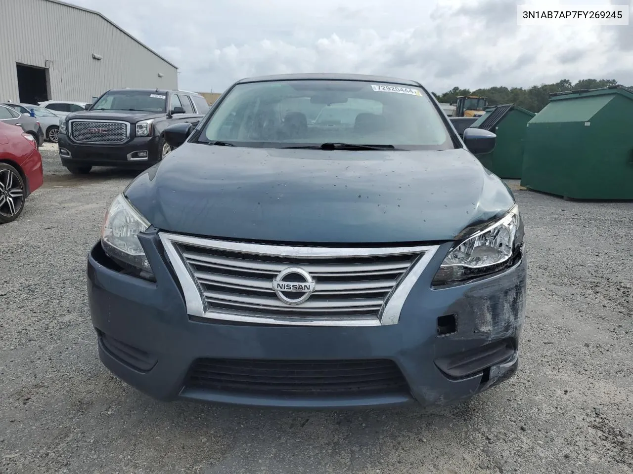 2015 Nissan Sentra S VIN: 3N1AB7AP7FY269245 Lot: 72920444