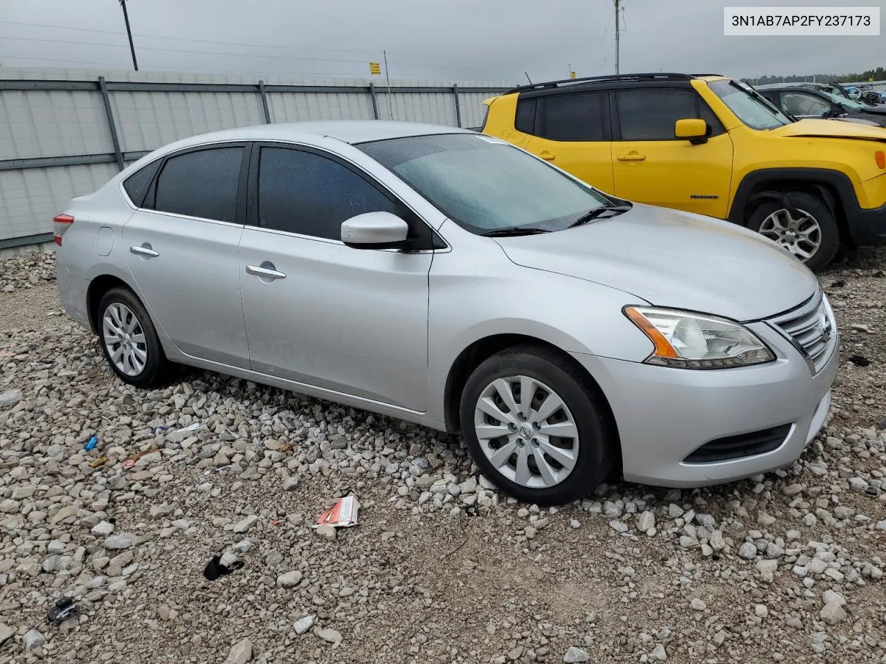 2015 Nissan Sentra S VIN: 3N1AB7AP2FY237173 Lot: 73020174