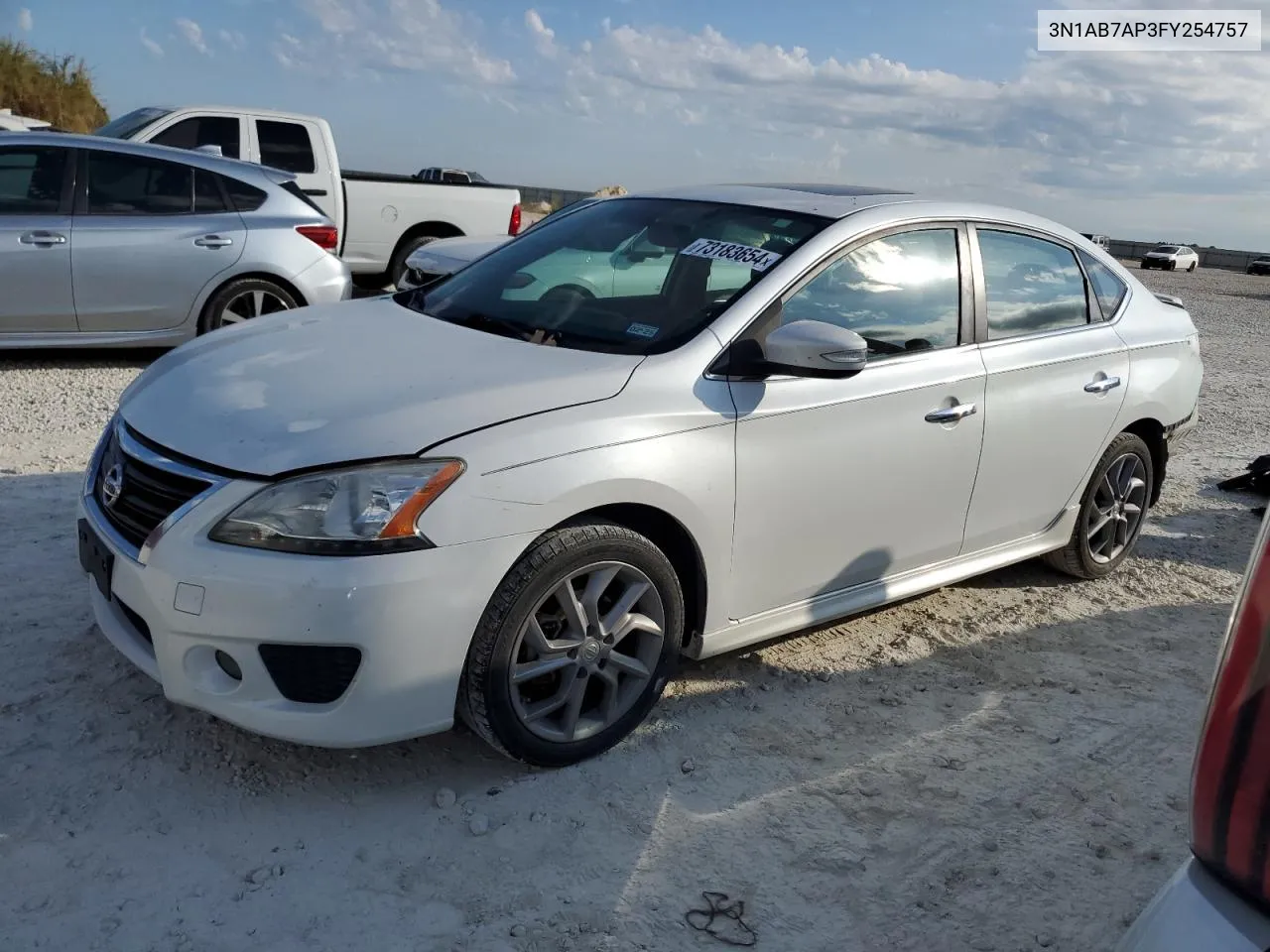 2015 Nissan Sentra S VIN: 3N1AB7AP3FY254757 Lot: 73183654